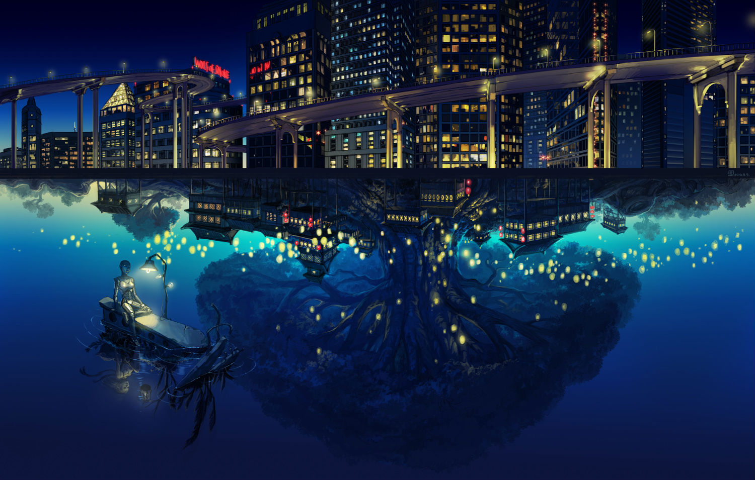 动漫夜景图片，审美体验与视觉表达的深度探讨